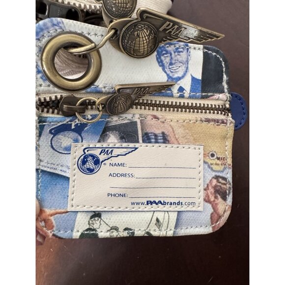 VTG PAA PAN AM Explorer Bag Weekender Pan Am White Canvas Travel Tag RARE MINT - Picture 8 of 15